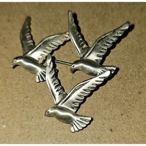 Vintage Beau Sterling Silver Sea Gulls Pin Brooch 3.5 Grams